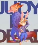 2016 anthro black_nose canid canine clothed clothing comic cover cover_art cover_page disney duo english_text fan_character female fox fur green_eyes hi_res july_hopps_(mistermead) lagomorph leporid male mammal nick_wilde pink_nose police rabbit red_body red_fox red_fur rockbottomfeeder simple_background tan_body tan_fur text true_fox uniform yellow_eyes zootopia