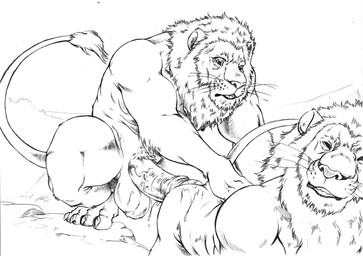 4_toes abs all_fours anal anthro balls big_penis butt claws clenched_teeth crouching cum cum_drip cum_on_balls cum_on_butt cum_on_penis doggystyle dripping duo eyes_closed feline from_behind furryrevolution gay humanoid_penis lion looking_down male mammal muscles nude open_mouth penis pubes sex sharp_teeth sketch teeth thick_penis vein veiny_penis whiskers
Rating: Explicit
Score: 13
User: Vinea
Date: February 22, 2014