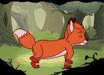 anthro feral forest forest_background male nature nature_background plant solo tree young hrelterskrelter disney the_fox_and_the_hound tod_(tfath) canid canine fox mammal red_fox true_fox animated digital_media_(artwork) hi_res pixel_(artwork)