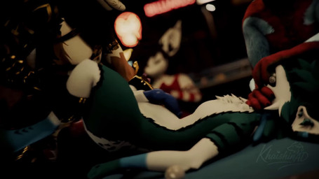 bulge duo group male male/male public public_sex sex trio khaishin khaishin_(character) nardoragon rexouium animated hi_res long_playtime webm