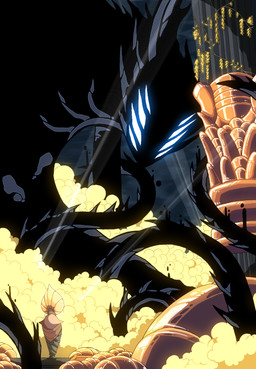 8_eyes ambiguous_gender black_body cloud duo multi_eye pillar tendrils white_eyes osakana2gou hollow_knight team_cherry godseeker_(hollow_knight) shade_lord_(hollow_knight) shadow_creature hi_res