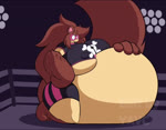 belly big_belly burping female fighting_ring forced huge_belly obese overweight paws soft_vore solo struggling struggling_prey vore the_hookaloof third-party_edit ruru_(tabris) animal_humanoid canid canid_humanoid canine canine_humanoid dog_humanoid humanoid mammal mammal_humanoid animated digital_media_(artwork) long_playtime sound webm