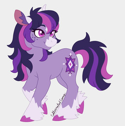 alternate_form cutie_mark eyelashes female feral fetlocks freckled_face freckles hooves long_eyelashes looking_offscreen simple_background solo caffinatedcarny friendship_is_magic hasbro my_little_pony twilight_sparkle_(mlp) earth_pony equid equine horse mammal pony