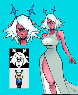 5_fingers alternate_universe anthro antlers biped black_nose blue_antlers blue_background breasts clothing collarbone dress ears_down female female_anthro fingers furrowed_eyebrows hair horn looking_at_viewer mature_anthro mature_female medium_breasts medium_hair no_irises pivoted_ears screencap side_slit side_slit_dress simple_background slim_anthro slim_female slit_dress small_waist solo standing stern_look unimpressed white_clothing white_dress white_hair kessler_lair deltarune undertale_(series) carol_holiday deer mammal new_world_deer reindeer 2025 digital_media_(artwork) hi_res portrait reference_image three-quarter_portrait