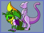 anthro bodily_fluids cum cum_in_ass cum_inside doggystyle duo from_behind_position fur genital_fluids green_body green_fur male male/male sex collectollider nintendo pokemon alex_nerpy_fox generation_1_pokemon legendary_pokemon mewtwo pokemon_(species) 2016