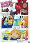 anthro band-aid bandage belly biceps big_bulge biped bulge clothing detailed_bulge dialogue female female_anthro group hat headgear headwear hoodie male male_anthro overweight romantic romantic_couple shell size_difference text text_box thick_thighs topwear bootydox mario_bros mythology nintendo paper_mario paper_mario:_the_thousand_year_door hooktail koopie_koo koopley koops mario dragon human koopa koopa_troopa mammal mythological_creature mythological_scalie reptile scalie turtle absurd_res comic english_text hi_res father_(lore) father_and_child_(lore) father_and_son_(lore) parent_(lore) parent_and_child_(lore) parent_and_son_(lore) son_(lore)