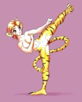 athletic big_breasts breasts casual_nudity female flexible genitals hair high_kick kick muscular muscular_female on_model on_one_leg pussy red_hair solo splits spread_legs spreading standing tabloi breath_of_fire breath_of_fire_2 capcom katt_(breath_of_fire) animal_humanoid felid felid_humanoid humanoid mammal mammal_humanoid pantherine pantherine_humanoid satyr tiger_humanoid hi_res