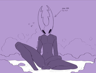 balls big_penis biped black_body foreskin genitals humanoid_genitalia humanoid_penis male partially_submerged penis saggy_balls solo unretracted_foreskin nerunaur hollow_knight_(franchise) team_cherry hollow_knight_(character) vessel_(species) hi_res
