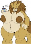 anthro areola belly big_belly big_breasts breasts brown_areola brown_nipples claws female huge_breasts looking_at_viewer nipples overweight simple_background solo thick_thighs white_background zhengfox nintendo pokemon sandpancake generation_1_pokemon pokemon_(species) sandslash colored hi_res