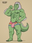 anthro biceps big_muscles bulge claws clothing detailed_bulge feet flexing genital_outline green_body green_scales grey_hair hair half_naked huge_muscles lgbt_pride male muscular muscular_anthro nipples penis_outline pride_color_clothing pride_color_underwear pride_colors rainbow_pride_clothing rainbow_pride_colors rainbow_symbol scales six-stripe_rainbow_pride_colors solo tight_clothing underwear husky2paws dinosaur mammal prehistoric_species reptile scalie absurd_res hi_res