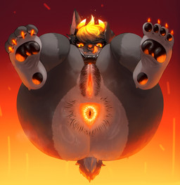2_horns :3 anal_hair anus anus_focus black_collar black_hair black_pawpads black_sclera bottom_view butt butt_focus claws collar female fur genitals grey_body grey_fur hair hairy_vulva horn inner_labia licking licking_lips orange_anus orange_claws orange_eyes orange_hair_tips orange_horn orange_inner_labia orange_nose orange_tongue orange_vulva pawpads paws pupils scut_tail short_hair short_tail simple_background slit_pupils solo spiked_collar spikes tail tongue tongue_out vulva chichichoart bear mammal 2026 absurd_res hi_res