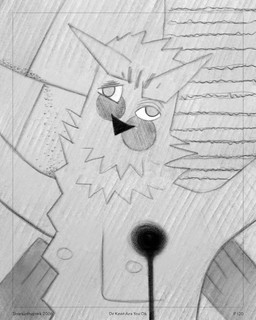 4_fingers abstract_art blush border circle eyebrows fingers male neck_tuft nipples sand text tuft sharkinthepark avian bird owl 2026 4:5 absurd_res comic english_text greyscale hi_res monochrome