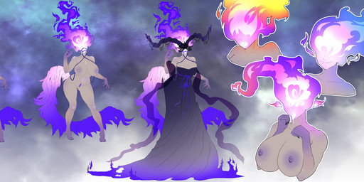 animal_genitalia animal_penis balls big_breasts black_clothing black_dress blue_fire breasts bridle clothed clothing colored_fire dress equine_genitalia equine_penis eyeless female fire flaming_head for_a_head fully_clothed genitals gynomorph intersex nipples not_furry nude open_mouth penis solo tail vulva fankbones brazilian_mythology mythology cintiluma animal_humanoid equid equid_humanoid equine equine_humanoid humanoid mammal mammal_humanoid mule_humanoid object_head tailed_humanoid 2025 hi_res model_sheet