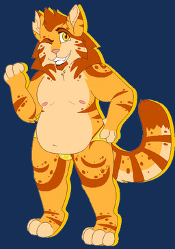 anthro belly brown_body brown_fur clothed clothing digitigrade eyebrows feet fur grin hand_on_hip hand_on_own_hip head_tuft hindpaw looking_at_viewer male navel nipples notched_ear one_eye_closed orange_body orange_fur overweight overweight_anthro overweight_male paws pink_nipples pink_nose simple_background smile smiling_at_viewer solo standing tail tan_body tan_fur transparent_background tuft underwear underwear_only wink winking_at_viewer yellow_clothing yellow_eyes yellow_underwear sebdoggo leonidas_(catchiatore) domestic_cat felid feline felis mammal tabby_cat 2018 aliasing alpha_channel digital_drawing_(artwork) digital_media_(artwork) flat_colors full-length_portrait microsoft_paint_(artwork) portrait