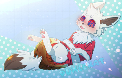 blue_eyes blushy bodily_fluids brown_body brown_fur clothed clothing diaper feces feral fur genital_fluids hoodie hypnosis lying male mind_control on_back pawpads pink_pawpads pink_tongue pooping red_eyes soiled_diaper soiling soiling_diaper solo spiral spiral_eyes tongue tongue_out topwear unclean_diaper urine used_diaper using_diaper wearing_diaper wet_diaper wetting wetting_diaper white_body white_fur wide_eyed puxlekat nintendo pokemon serosh_(budzisfun) eevee generation_1_pokemon pokemon_(species) shiny_pokemon hi_res