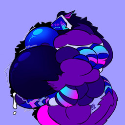 anthro belly big_belly big_muscles bodily_fluids cum cum_drip dripping genital_fluids huge_belly huge_muscles hyper hyper_belly hyper_muscles machine male musclegut muscular pecs solo big_neon_dragon protogen 1:1 digital_media_(artwork) hi_res