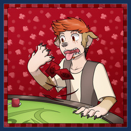 border card clothed clothing eye_scar facial_hair facial_scar feral_transformation gambling goatee hair human_to_feral male mid_transformation orange_eyes poker_chip poker_table red_hair scar shirt species_transformation topwear transformation transparent_border vest wager_tf wager_transformation white_body white_skin hydez ra'zim canid canine canis domestic_dog human husky mammal nordic_sled_dog spitz 1:1 2026 alpha_channel hi_res