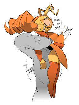 abdominal_bulge ambiguous_penetration antennae_(anatomy) anthro arched_back arm_grab biped blush blush_lines bodily_fluids boots bottomwear clothed clothed_female clothed_sex clothing deep_penetration drooling duo faceless_character faceless_male female female_penetrated footwear hair heart_pupils heart_symbol large_penetration larger_male legwear male male/female male_penetrating male_penetrating_female male_penetrating_humanoid muscular muscular_male nude_male orange_body orange_clothing orange_hair orange_skin penetration penis_shaped_bulge ponytail profanity raised_bottomwear raised_clothing raised_skirt ridiculous_fit rough_sex saliva sex shoes size_difference skirt smaller_female smaller_humanoid smaller_penetrated stand_and_carry_position standing standing_sex sweat text thigh_boots thigh_highs veiny_arms real_saming hands_up_(joel_g) ula_(hands_up) alien alien_humanoid humanoid 2026 english_text hi_res