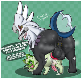 age_difference anal anal_penetration animal_genitalia animal_penis anus balls big_balls big_knot big_penis black_body black_fur bodily_fluids butt canine_genitalia canine_penis cum dialogue duo ear_piercing erection feral fur genital_fluids genitals green_body green_fur guiche_ladder guiche_piercing huge_balls huge_penis knot ladder_piercing looking_back looking_pleasured male male/male male_penetrated male_penetrating male_penetrating_male musk nude open_mouth penetration penile_spines penis piercing puffy_anus purple_eyes sex simple_background size_difference smile speech_bubble spread_legs spreading sweat sweaty_balls sweaty_butt sweaty_genitalia tail text tongue tongue_out tongue_piercing white_body white_fur woofington_gator nintendo pokemon drago_tempest_(woofington_gator) mossan_tempest_(woofington_gator) canid canine chimera generation_7_pokemon generation_9_pokemon legendary_pokemon mammal pokemon_(species) silvally sprigatito digital_media_(artwork) english_text hi_res father_(lore) father_and_child_(lore) father_and_son_(lore) incest_(lore) parent_(lore) parent_and_child_(lore) parent_and_son_(lore) son_(lore)