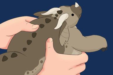 ambiguous_gender black_eyes feet feral fingers grey_body holding_character horn multicolored_body nails offscreen_character solo toes white_horn blurthefur hold_birb_gentle_like_hamburger shiriko_(character) human kobold mammal scalie alpha_channel shaded