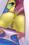 anthro anthrofied anus atryl bodily_fluids butt clothed clothing cutie_mark digital_media_(artwork) equid equine female fluttershy_(mlp) friendship_is_magic genital_fluids genitals hasbro hi_res horse mammal my_little_pony panties panties_down partially_clothed pony pussy seductive solo tail third-party_edit underwear underwear_down vaginal_fluids