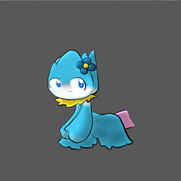 blue_body blue_eyes blush checkered checkered_background female flower fur grass looking_back pattern_background plant simple_background solo standing white_body yellow_body plum000 electronic_arts plants_vs._zombies popcap_games elemental_creature flora_fauna lotus_(pvz) chinese_description digital_media_(artwork) hi_res