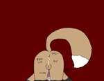 ambiguous_gender anthro bodily_fluids breeding_slave cum cum_inside degrading_tattoo female genital_fluids solo cheebs1129 canid canine fennec_fox fox humanoid mammal true_fox hi_res