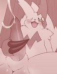 animal_genitalia balls blush bodily_fluids claws cum cumshot cute_fangs ejaculation fangs feral genital_fluids genitals looking_pleasured male masturbation musk musk_clouds musky_balls one_eye_closed open_mouth open_smile orgasm penile penile_masturbation sheath smile solo spread_legs spreading teeth anojaa conditional_dnp nintendo pokemon generation_3_pokemon pokemon_(species) zangoose hi_res monochrome