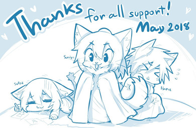 anthro eyes_closed female group lying male open_mouth standing text trio sollyz canid canine canis domestic_cat domestic_dog felid feline felis mammal 2018 digital_drawing_(artwork) digital_media_(artwork) english_text monochrome sketch