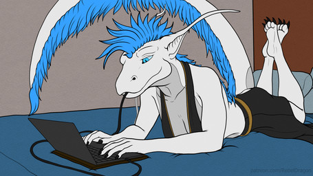 anthro bedroom breasts cleavage clothed clothing dress endoscope endosoma exposure_variation fangs female object_vore safe_vore solo tail teasing teeth toy vore vore_tether rebeldragon101 mythology snapchat christa_(rebeldragon101) dragon mythological_creature mythological_scalie scalie 16:9 hi_res widescreen