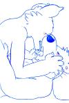 anthro bear blush canid canine duo kissing licking male male/male mammal osos overweight slightly_chubby tongue tongue_out