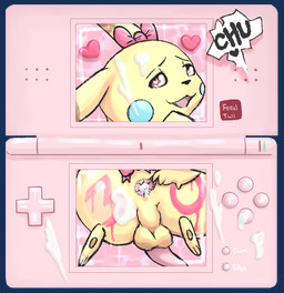animal_genitalia anus balls bodily_fluids butt cum cum_in_ass cum_inside femboy feral genital_fluids genitals male penis presenting presenting_anus sheath solo spread_butt spreading feraltwi nintendo pokemon fan_character generation_1_pokemon pikachu pokemon_(species)