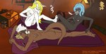 after_sex anthro casual_exposure casual_nudity cyberpunk drugs female future futuristic group jewelry male necklace necklace_only nude nude_anthro nude_female nude_male otter_tail pipe rib_cage ribs science_fiction smoke smoking smoking_pipe stoned substance_intoxication thora_(underlings) trio achromatic_stallion underlings_(unknown_animation_studios) dalon_malagan_(underlings) eloi_malagan_(underlings) avian bird bovid caprine corvid corvus_(genus) goat mammal mustelid oscine otter passerine raven