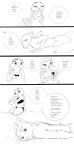 2016 absurd_res anthro big_ears canid canine clothed clothing comic disney duo english_text female fox hi_res inside inter_schminter judy_hopps lagomorph leporid mammal monochrome nick_wilde rabbit red_fox side_view simple_background spintherella text topless true_fox underwear white_background zootopia