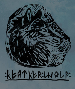 ambiguous_feral ambiguous_gender cheek_tuft facial_tuft feral mouth_closed neck_tuft side_view simple_background solo tuft heatherwolf canid canine canis mammal wolf black_and_blue low_res monochrome