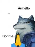 anthro dorime male praying simple_background solo white_background hk_ritter armello dogelore league_of_geeks cheems thane_(armello) canid canine canis mammal wolf 3:4 meme