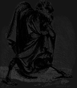 anthro clothed clothing frown fully_clothed hair male robe simple_background solo transparent_background walking louis_le_breton dictionnaire_infernal vual_(goetia) camel camelid demon dromedary mammal 1863 19th_century alpha_channel ancient_art black_and_white hi_res monochrome signature