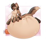 air_compressor air_inflation anthro belly belly_expansion belly_inflation big_belly brown_body brown_fur brown_hair butt canine_tail comic_panel expansion female fluffy fluffy_ears fluffy_hair fluffy_tail fur furniture hair hose hose_in_mouth hose_inflation huge_belly hyper hyper_inflation inflation inner_ear_fluff lying lying_on_self nude pawpads paws pink_background resting_on_belly simple_background solo standing tail text transformation tube_bulge tuft white_background yellow_eyes ilmentosli canid canine mammal taur chromatic_aberration comic cover cover_art cover_page digital_media_(artwork) english_text hi_res