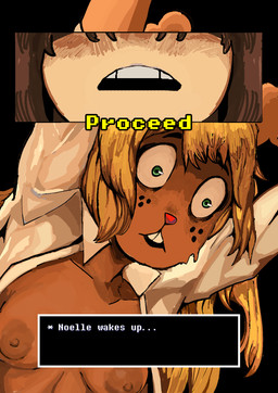 anthro breasts clothed clothing duo female forced male male/female manipulation mind_control open_clothing open_shirt open_topwear shirt small_breasts snowgrave text topwear jellyborowski deltarune undertale_(series) kris_dreemurr noelle_holiday deer human mammal comic english_text hi_res