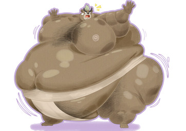 anthro asian_clothing belly belly_hair big_belly big_butt big_fupa big_moobs body_hair brown_body brown_fur butt chest_hair clothed clothing east_asian_clothing fupa fur huge_belly huge_butt hyper hyper_belly japanese_clothing leg_hair light_hair love_handles male mawashi mawashi_only moobs morbidly_obese morbidly_obese_anthro morbidly_obese_male motion_lines navel nipples obese obese_anthro obese_male open_mouth overweight overweight_anthro overweight_male pink_tongue simple_background solo standing thick_thighs tongue topless white_background wide_hips fatmimic lifewonders tokyo_afterschool_summoners ashigara_(tas) bear mammal hi_res