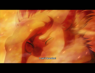 ambiguous_gender black_bars blonde_hair dialogue eyes_closed feral feral_with_hair feralized fire hair solo steam silveyytm attack_on_titan armin_arlert abyssinian_cat domestic_cat felid feline felis mammal 2020 letterbox male_(lore)