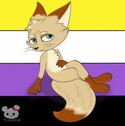 aiko(terrance1316) anthro fur male solo terrance1316 fennec_(character) canid canine fox mammal furry hi_res