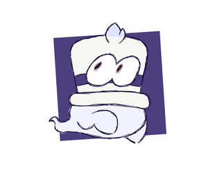 clothing hat headgear headwear looking_away male simple_background solo tail toony toony_eyes grambage mario_bros nintendo super_mario_odyssey cappy_(mario) ghost spirit digital_drawing_(artwork) digital_media_(artwork)