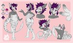 2_penises anthro balls diphallism erection facial_hair femboy genitals hair humanoid_genitalia humanoid_penis looking_at_viewer magenta_hair male multi_genitalia multi_penis nude penis pink_eyes purple_hair sideburn_mohawk sideburns simple_background smile solo stripes tail teeth vertical_diphallism jomaro_(artist) vinyl_bakon fish marine requiem_shark scalie shark tiger_shark absurd_res digital_media_(artwork) hi_res