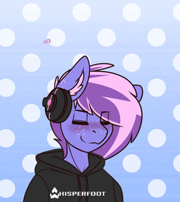 anthro blush clothed clothing dotted_background eyes_closed freckles hair pattern_background simple_background solo text conditional_dnp whisperfoot hasbro my_little_pony berry_frost fan_character equid equine mammal 2019 2d_animation animated animated_gif digital_media_(artwork) english_text hi_res motion_tweening short_playtime