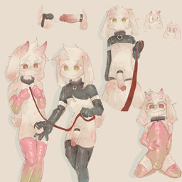2_horns accessory anthro anthro_on_anthro ass_up balls balls_blush black_clothing black_collar black_gloves black_handwear black_legwear blue_eyewear blue_glasses blush bodily_fluids body_blush bottomwear butt_blush chastity_cage chastity_device chest_tuft clothing cock_ring collar comparing comparing_penis cum duo ear_blush embarrassed erection eyewear fin genital_fluids genitals glasses glistening glistening_balls glistening_body glistening_clothing glistening_genitalia glistening_penis gloves green_eyes handwear holding_leash holding_object horn horn_blush humanoid_genitalia humanoid_penis imminent_anal imminent_sex jewelry kemono kissing latex latex_clothing latex_gloves latex_handwear latex_legwear leash legwear looking_at_genitalia looking_at_penis male navel penis penis_accessory penis_blush penis_jewelry penis_kissing penis_size_difference pink_bottomwear pink_clothing pink_gloves pink_handwear pink_latex pink_legwear pink_topwear precum precum_string red_eyes red_leash round_glasses simple_background standing tail topwear touching_penis tuft white_background white_balls white_eyes white_penis regcron deltarune undertale undertale_(series) asriel_dreemurr ralsei bovid caprine goat mammal 1:1 2025 hi_res multiple_scenes