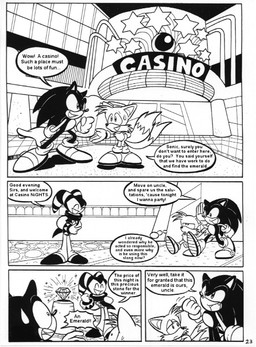 ambiguous_gender ambiguous_humanoid anthro bodily_fluids casino chaos_emerald dialogue gem male male_anthro sweat sweatdrop text ayamepso nights_into_dreams sega sonic_the_hedgehog_(series) miles_prower nights_(nights_into_dreams) sonic_the_hedgehog eulipotyphlan hedgehog humanoid mammal nightmaren black_and_white comic english_text monochrome tagme