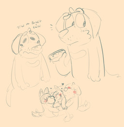 anthro blush bodily_fluids eyes_closed female food fur group group_hug hair happy heart_symbol holding_food holding_object hot_dog hug hugging_another kissing looking_away love male male/female male/male motion_lines polyamory sad smile standing tail tail_motion tailwag tears teary_eyes text trio shaibey bluey_(series) bandit_heeler chilli_heeler fido_(bluey) australian_cattle_dog bird_dog canid canine canis cattledog domestic_dog herding_dog hunting_dog labrador mammal pastoral_dog retriever 2023 digital_media_(artwork) english_text hi_res procreate_(artwork) sketch