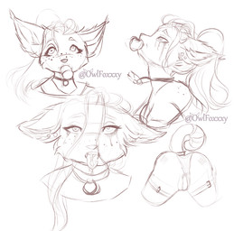 ahegao anthro bodily_fluids breasts clothing clothing_aside collar collar_pull cum cum_drip cum_in_mouth cum_inside disembodied_penis dripping duo ear_piercing fellatio female freckles genital_fluids genitals hair heart_eyes heart_symbol long_hair looking_pleasured makeup male male/female mascara oral panties panties_aside penile penis piercing running_makeup running_mascara sex underwear underwear_aside vulva owlfoxxxy strawberry_(albinomunchkin) felid feline hybrid lynx mammal sketch sketch_page watermark