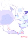 anus butt female feral genitals pussy raised_tail solo tail white_body nakimayo nintendo pokemon alolan_form alolan_vulpix generation_7_pokemon pokemon_(species) regional_form_(pokemon) hi_res